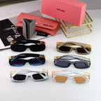 MIU MIU Rectangular Metal Sunglasses | Luxury UV400 Designer Eyewear