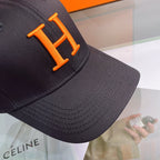 Hermès H Embroidered Cotton Baseball Cap