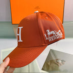 Hermès H Embroidered Cotton Baseball Cap