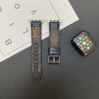 Luxury Louis Vuitton Apple Watch Band – Stitched Monogram Leather Strap