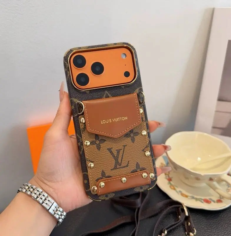 Louis Vuitton iPhone 17 Pro Max Case Crossbody – LV Strap Wallet Cover
