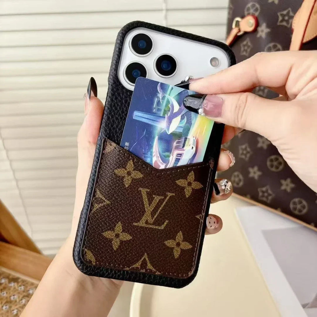 Louis Vuitton iPhone 18 Pro Max Case With Cardholder – Classic Monogram Leather