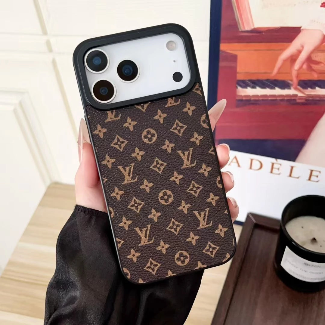Louis Vuitton iPhone 17 Pro Max Case - Dark Classic Monogram & Damier Leather