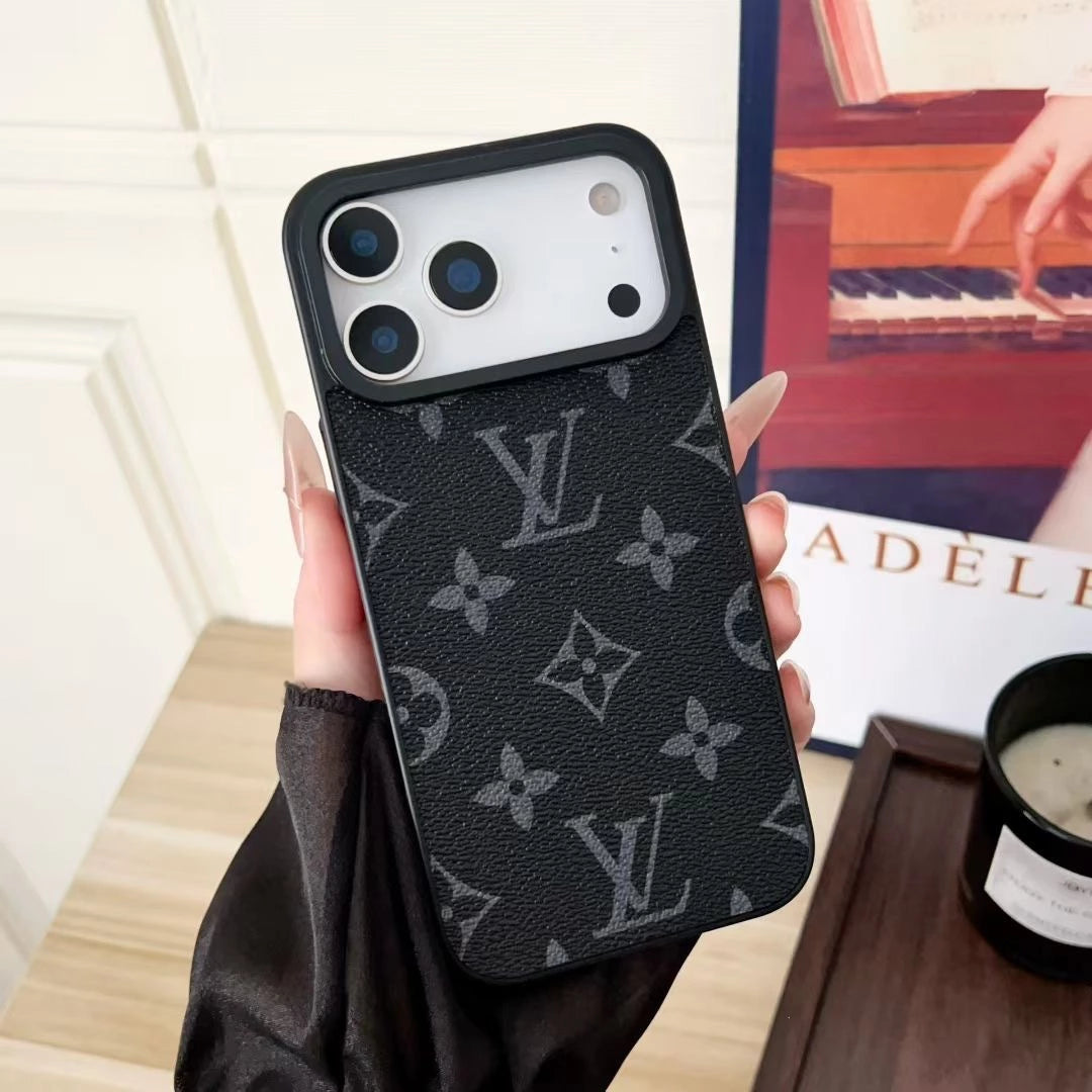 Louis Vuitton iPhone 17 Pro Max Case - Dark Classic Monogram & Damier Leather