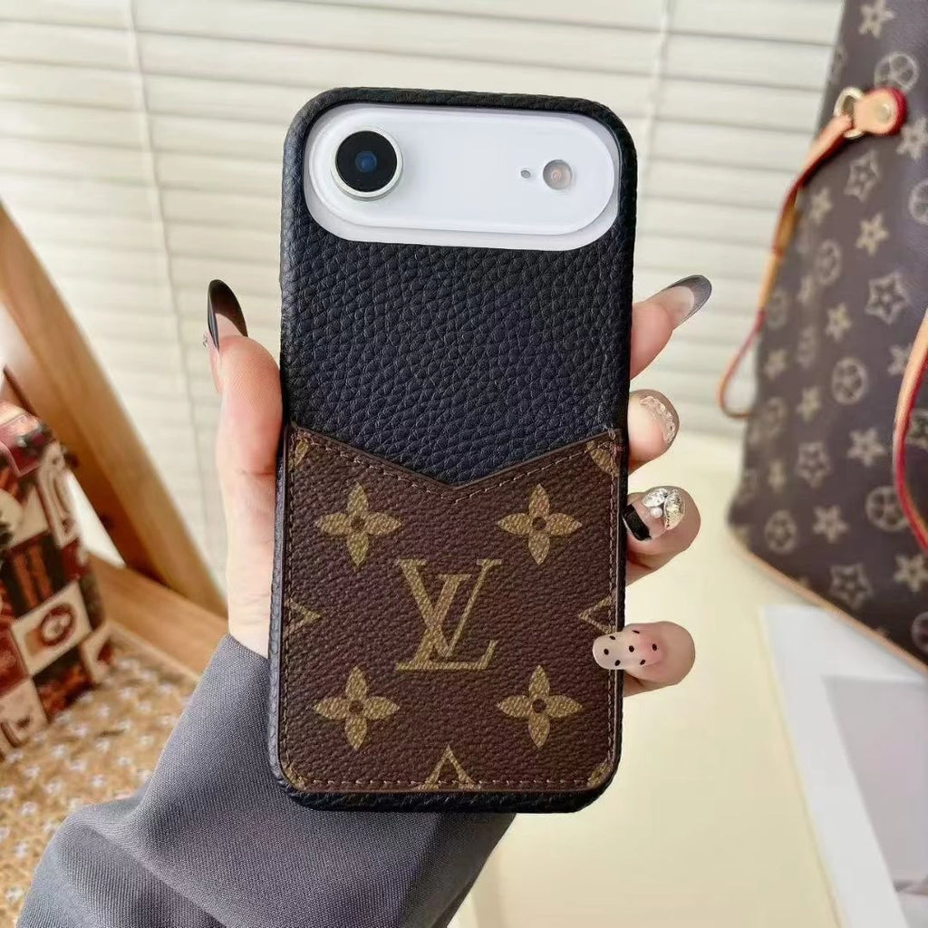 Louis Vuitton iPhone 17 Pro Max Case With Cardholder – Classic Monogram Leather - MAJESTY
