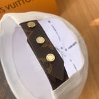 Louis Vuitton Embroidered PU Patchwork Baseball Cap