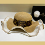 Louis Vuitton Monogram Mesh Splicing Big Brim Sun Hat