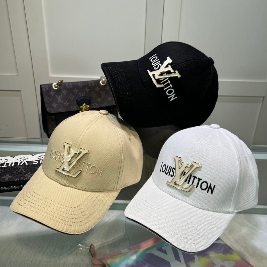 Luxury Louis Vuitton Baseball Cap for Men & Women Metal Logo