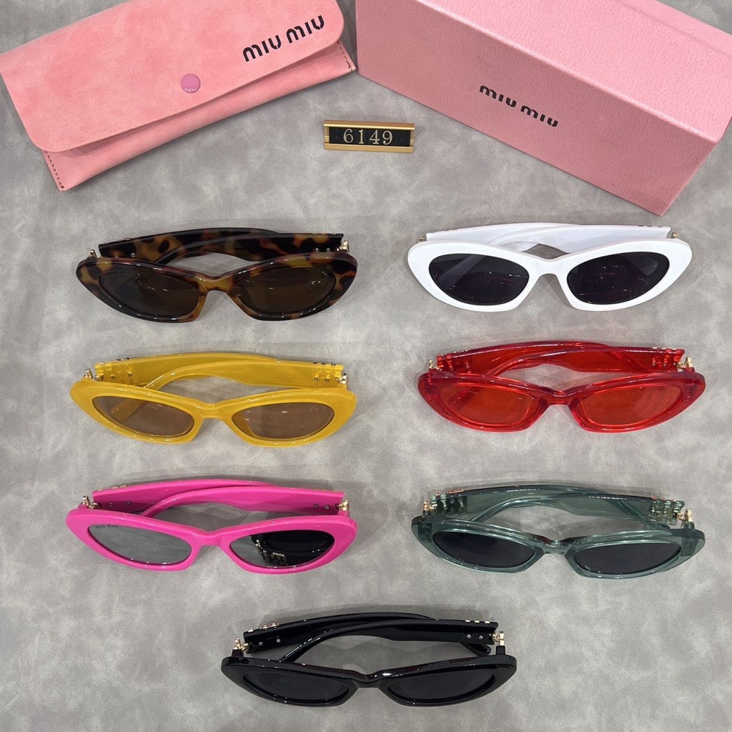 MIU MIU Retro Cat-Eye Oval Polarized Sunglasses | Luxury Designer UV400 Eyewear