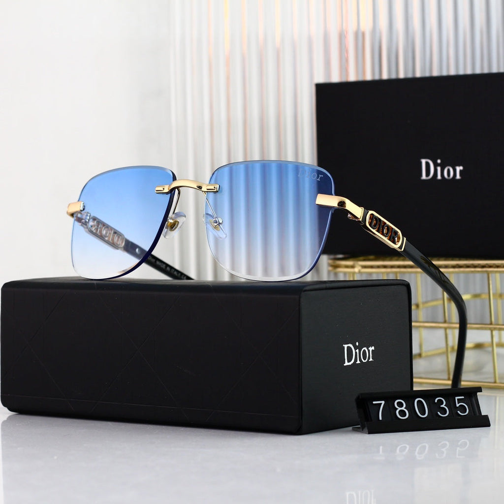 Dior Rimless Metal Polarized Sunglasses | Luxury Designer UV400 Eyewear