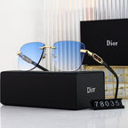 Dior Rimless Metal Polarized Sunglasses | Luxury Designer UV400 Eyewear