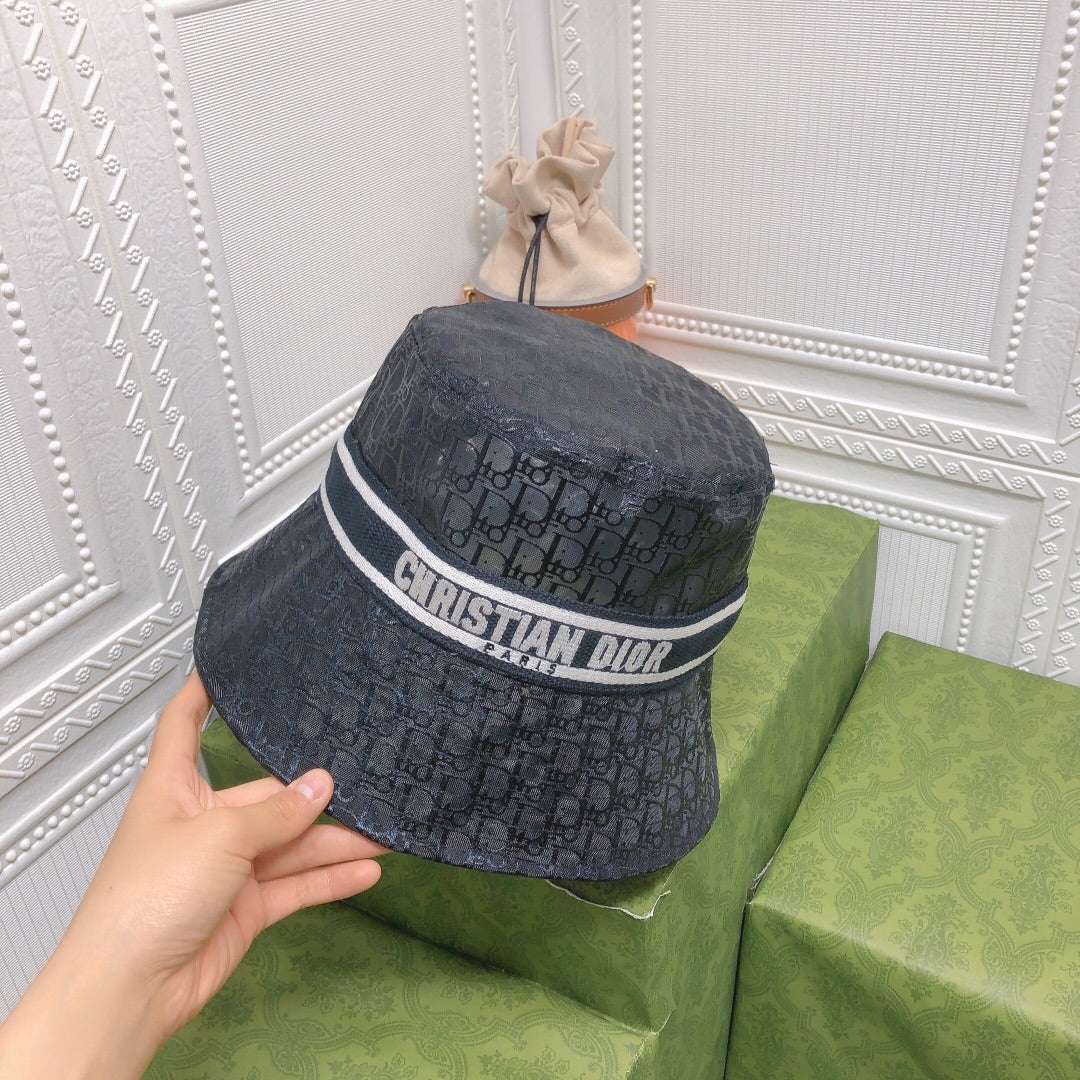 Dior Sheer Organza Logo Bucket Hat for Women & Men
