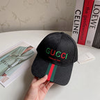 Luxury Gucci Embroidered Cotton Baseball Cap