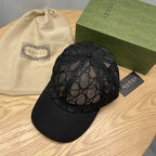 Gucci GG Embroidered Lace Baseball Cap