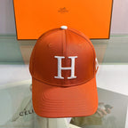 Hermès H Embroidered Cotton Baseball Cap
