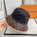 Louis Vuitton LV Monogram Denim & Leather Bucket Hat for Men & Women