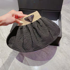 Prada Foldable Crinkled Cotton Sun Visor | Luxury Designer Summer Hat