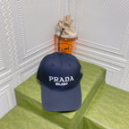 Luxury Prada Embroidered Baseball Cap for Men & Women