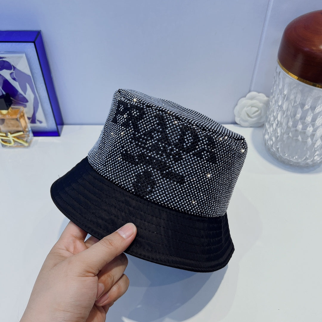 Prada Full Crystal Bucket Hat