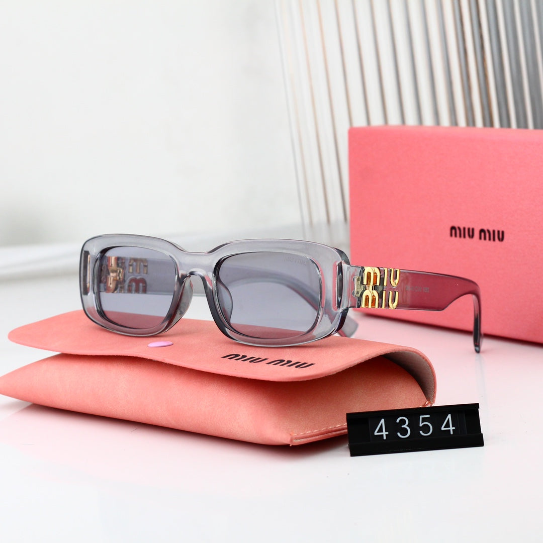 MIU MIU Rectangular Metal Sunglasses | Luxury UV400 Designer Eyewear
