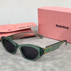 MIU MIU Retro Cat-Eye Oval Polarized Sunglasses | Luxury Designer UV400 Eyewear
