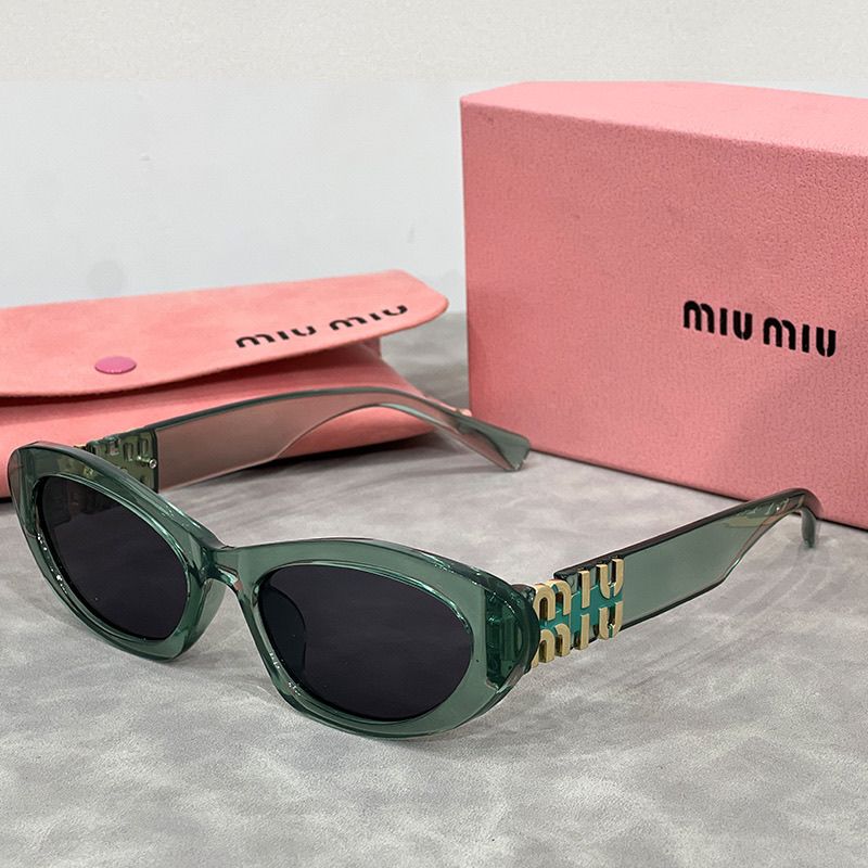 MIU MIU Retro Cat-Eye Oval Polarized Sunglasses | Luxury Designer UV400 Eyewear