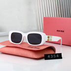 MIU MIU Rectangular Metal Sunglasses | Luxury UV400 Designer Eyewear