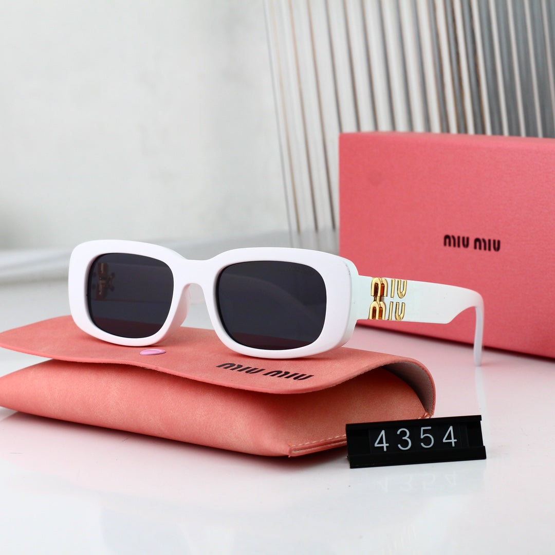 MIU MIU Rectangular Metal Sunglasses | Luxury UV400 Designer Eyewear