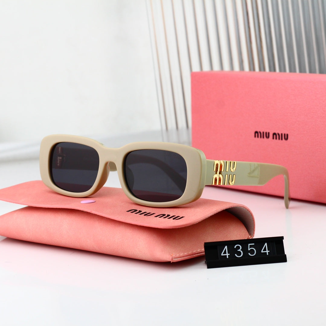 MIU MIU Rectangular Metal Sunglasses | Luxury UV400 Designer Eyewear