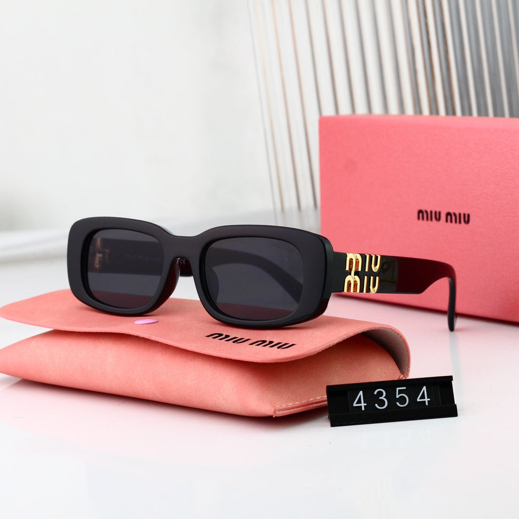MIU MIU Rectangular Metal Sunglasses | Luxury UV400 Designer Eyewear