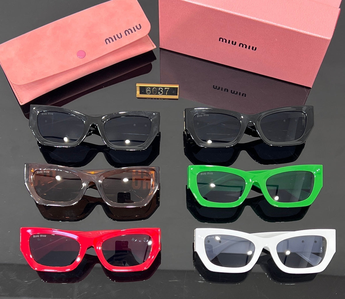 MIU MIU Fashion Square Polarized Sunglasses | Luxury Designer UV400 Eyewear