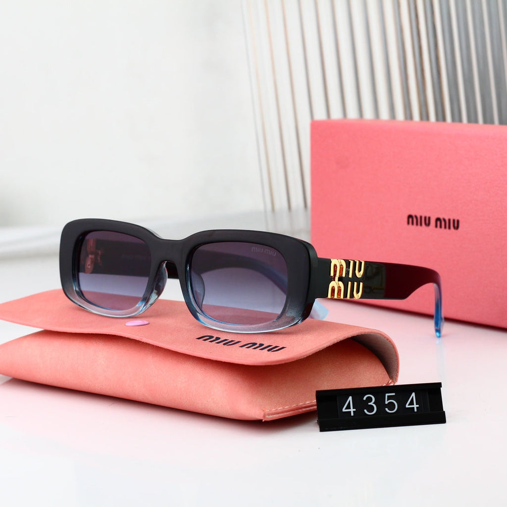 MIU MIU Rectangular Metal Sunglasses | Luxury UV400 Designer Eyewear