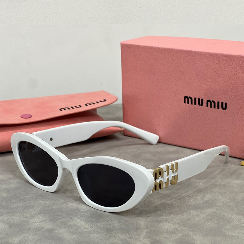 MIU MIU Retro Cat-Eye Oval Polarized Sunglasses | Luxury Designer UV400 Eyewear