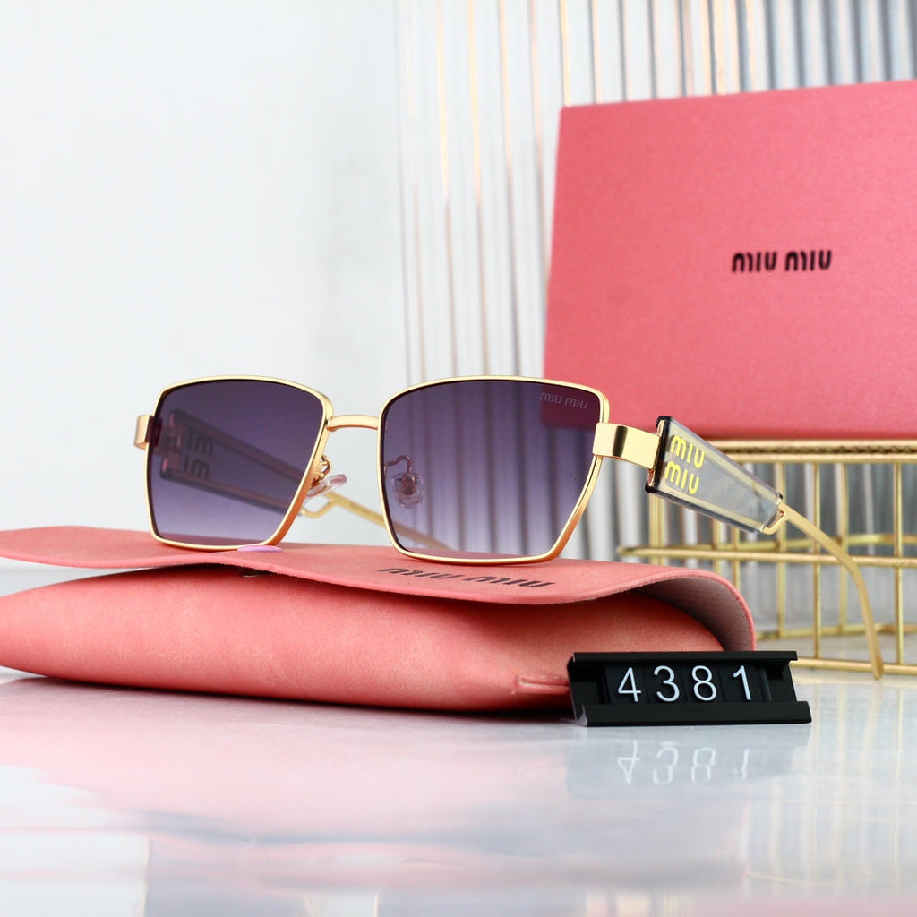 Miu Miu Retro Wide-Rim Rectangular Sunglasses | Luxury UV400 Eyewear