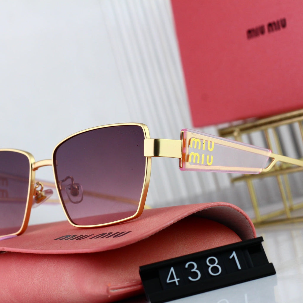 Miu Miu Retro Wide-Rim Rectangular Sunglasses | Luxury UV400 Eyewear