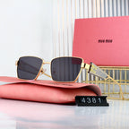 Miu Miu Retro Wide-Rim Rectangular Sunglasses | Luxury UV400 Eyewear
