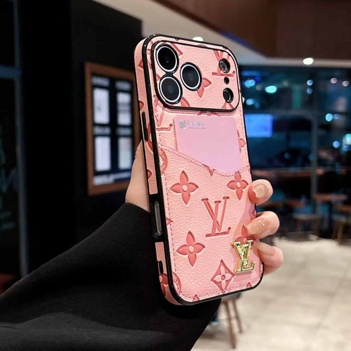 Luxury Louis Vuitton iPhone 17 Pro Max Case With Card Holder - LV iPhone Case