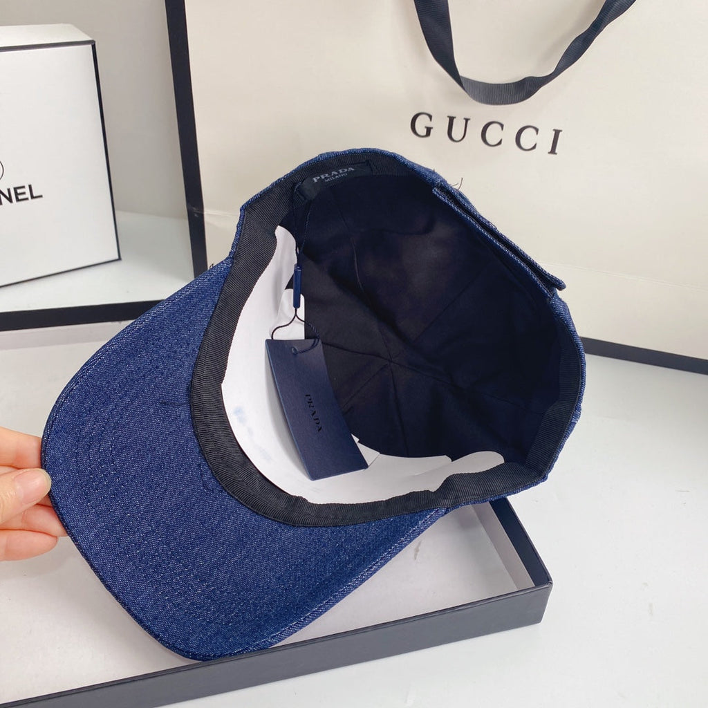 Prada Baseball Cap Dark Denim
