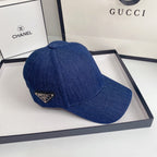 Prada Baseball Cap Dark Denim