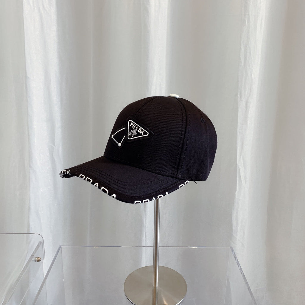 Prada Premium Cotton Embroidered Baseball Cap for Men & Women