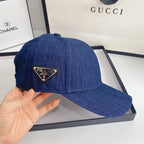 Prada Baseball Cap Dark Denim