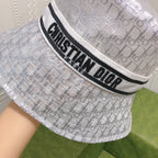 Dior Sheer Organza Logo Bucket Hat for Women & Men