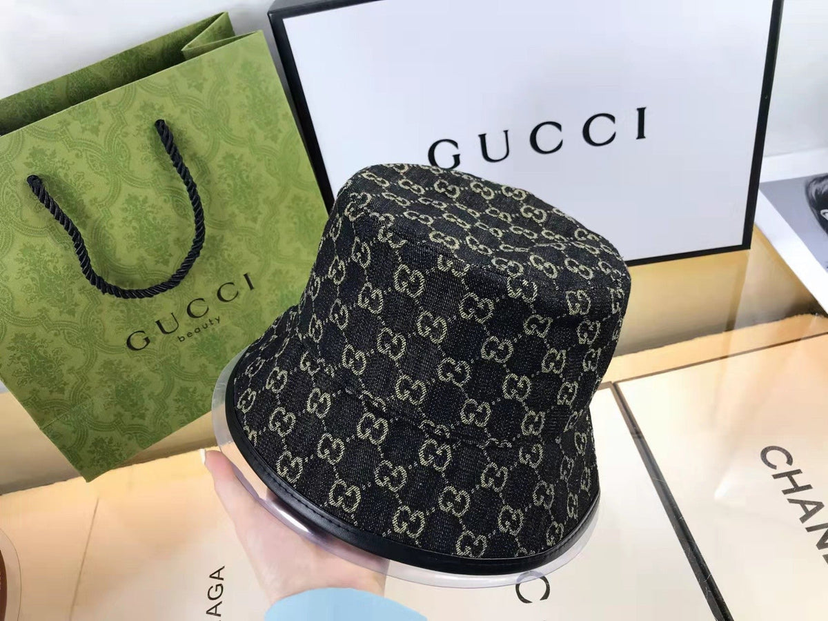 Gucci GG Monogram Premium Denim Bucket Hat for Men & Women