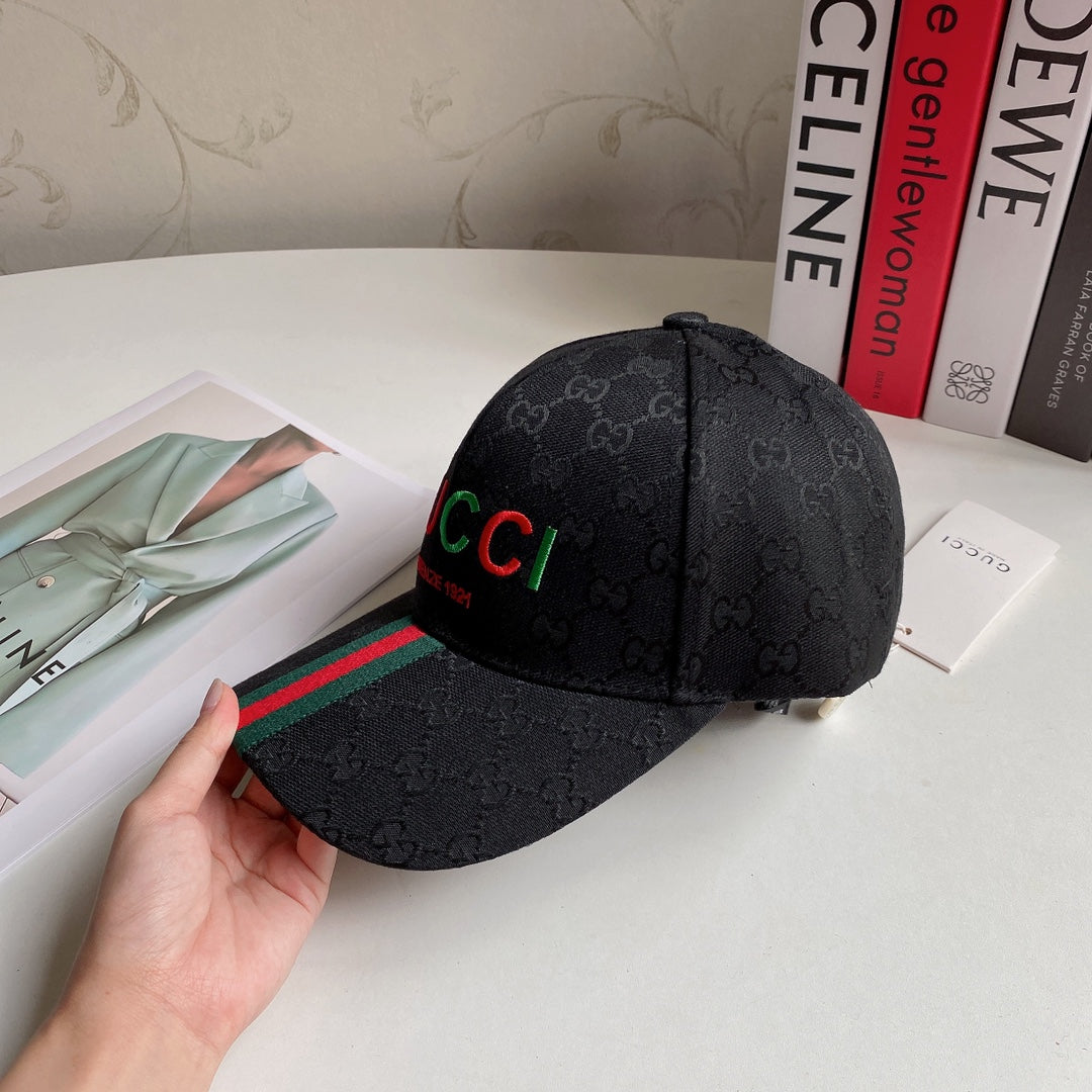 Luxury Gucci Embroidered Cotton Baseball Cap
