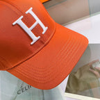 Hermès H Embroidered Cotton Baseball Cap