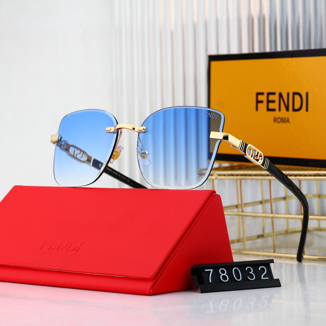 Fendi Metal Interlocking FF Polarized Sunglasses | Luxury Designer UV400 Eyewear