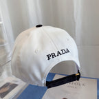 Prada Premium Cotton Embroidered Baseball Cap for Men & Women