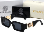 Versace Medusa Thick-Frame Rectangular Polarized Sunglasses