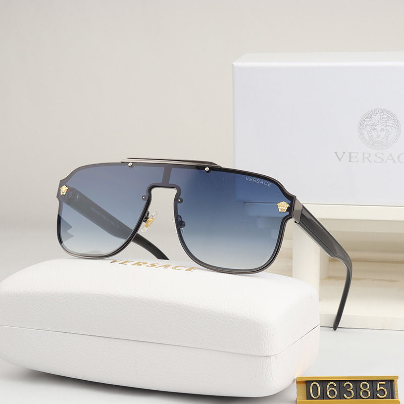 Versace Medusa Oversized Shield Polarized Sunglasses