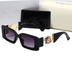Versace Medusa Thick-Frame Rectangular Polarized Sunglasses